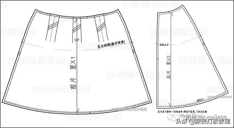 工字褶裙汉服怎样裁剪,工字褶半身裙的裁剪教程