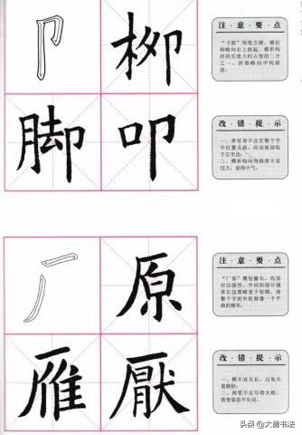 欧阳询楷书书法入门教程,欧阳询楷书基本笔画田英章