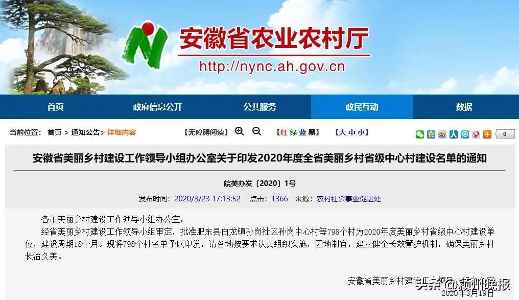安徽省2022年美丽乡村示范村名单,安徽美丽乡村重点示范村