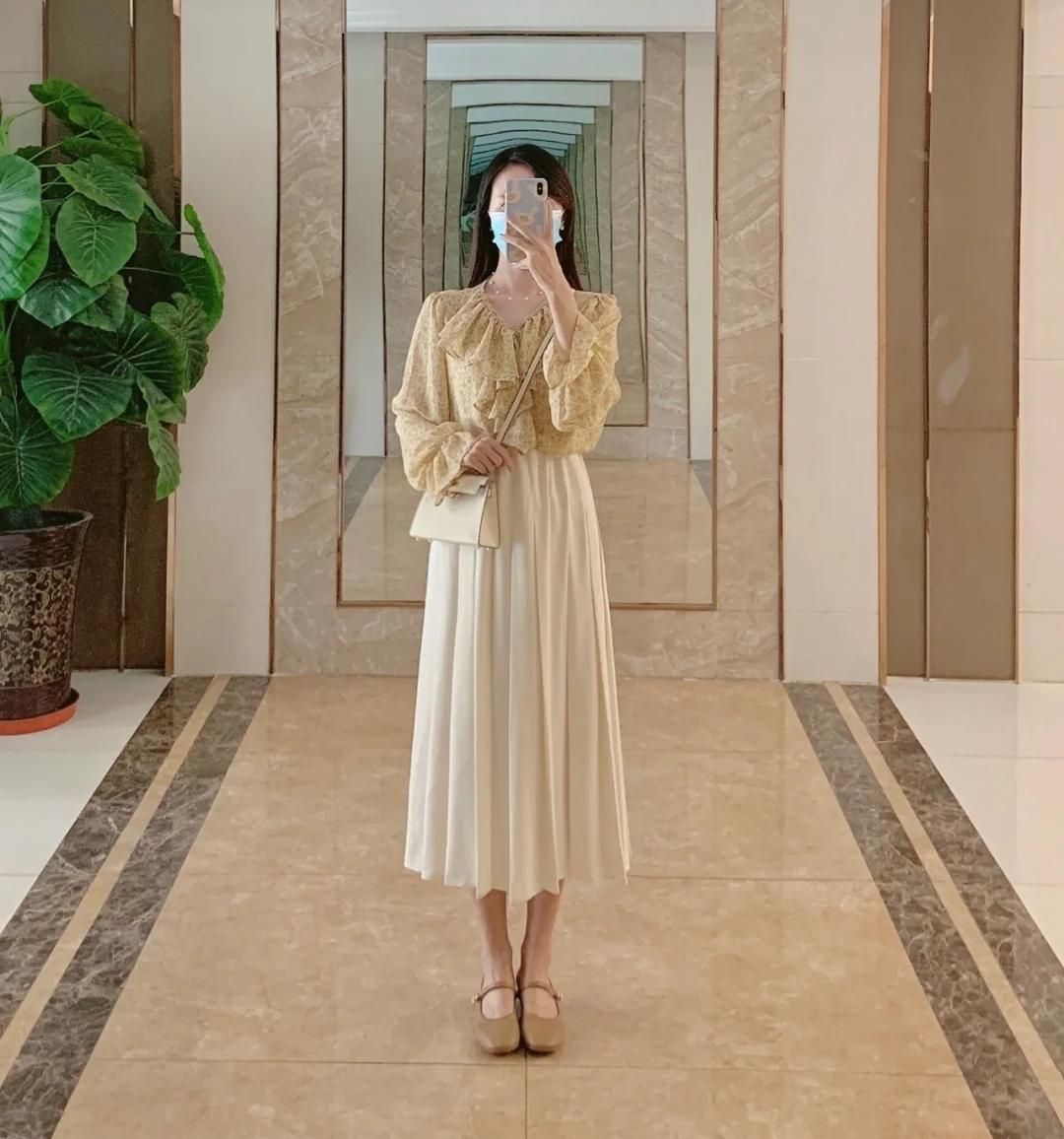 小个子女生穿搭雪纺连衣裙,雪纺小个子半身裙