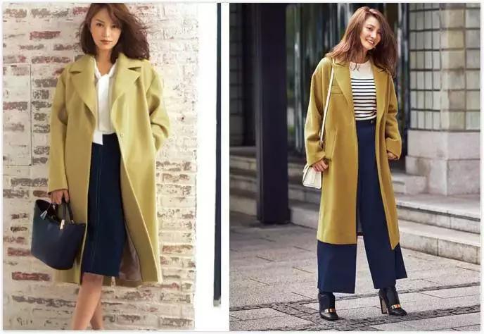 姑娘，你穿彩色大衣真好看！