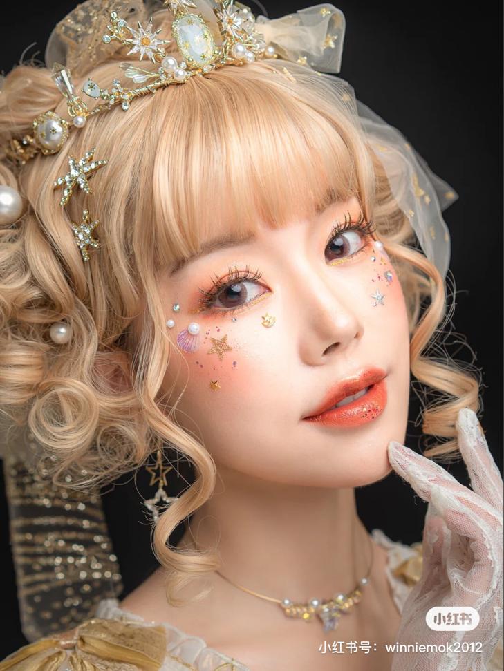 优雅lolita系妆容,复古英伦风lolita妆容