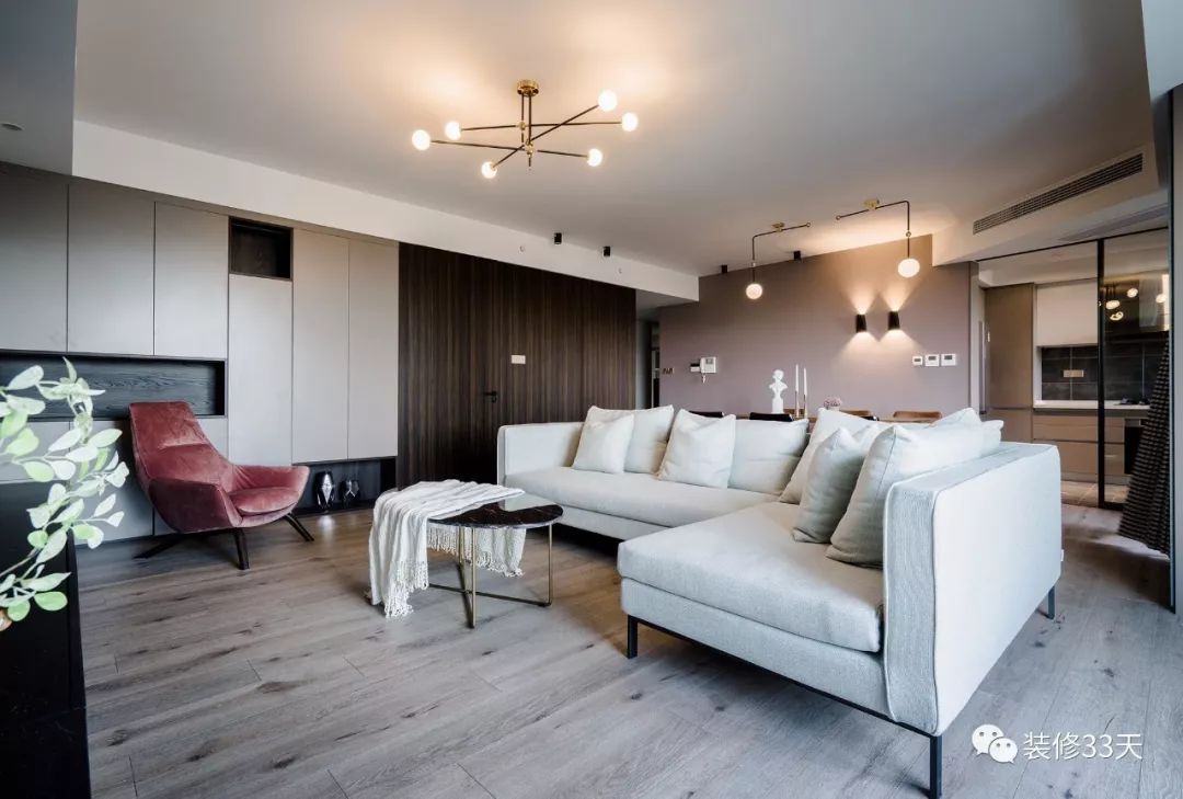 四室户型极简设计,四室横厅大平层装修效果图