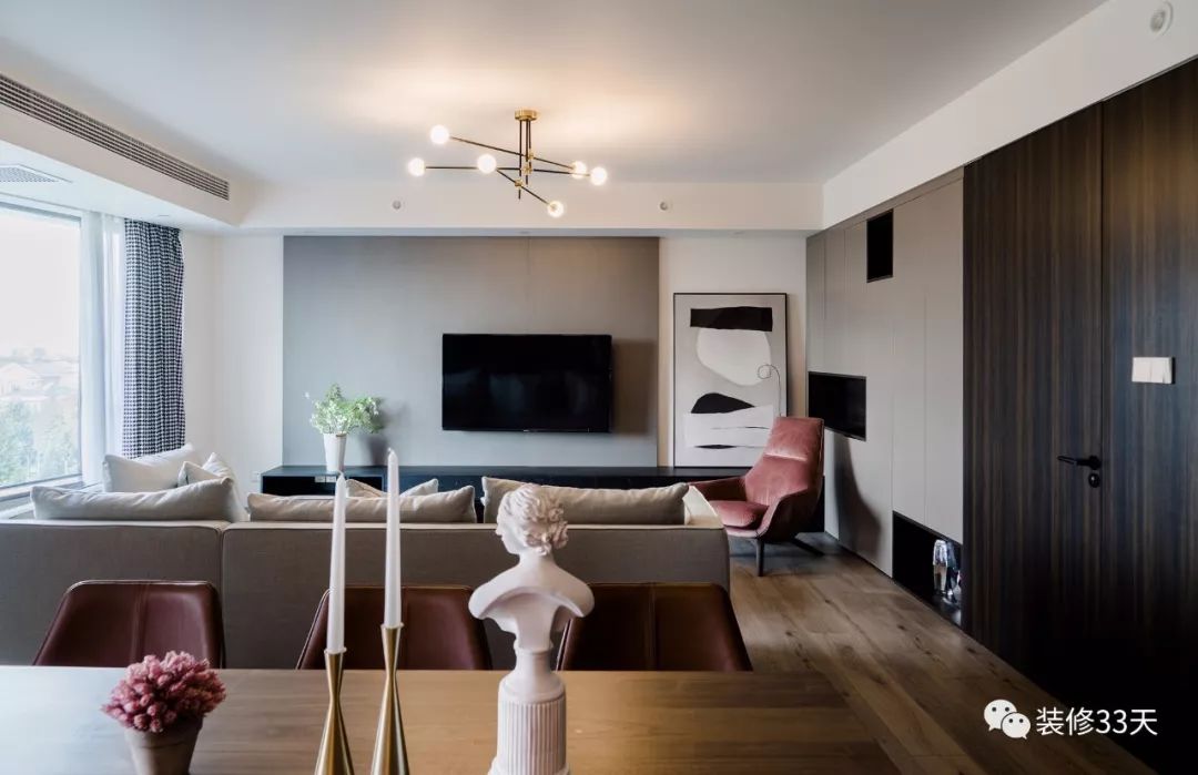 四室户型极简设计,四室横厅大平层装修效果图