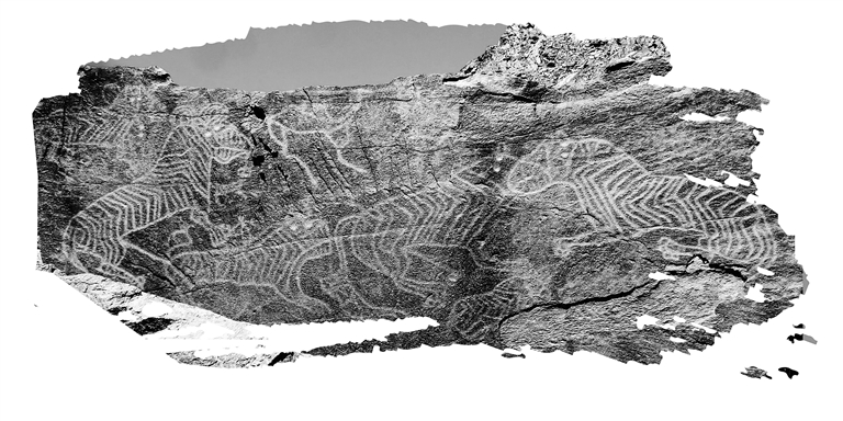 阴山岩画见证游牧文明的千里画廊,河套地区阴山岩画