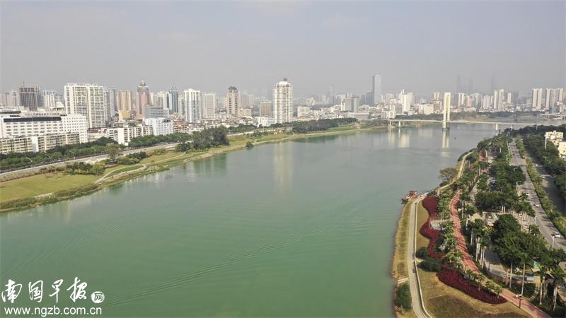 民生广场夜游邕江,邕江两岸风景区