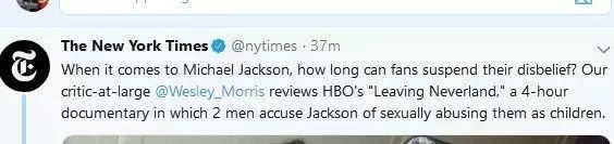 HBO纪录片指控迈克尔·杰克逊“娈童”？中国粉丝愤怒*制抵**！