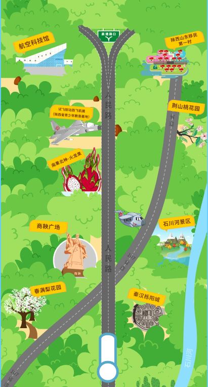 围观!阎良动漫旅游地图来啦,每一站都挺好~(文末有彩蛋)