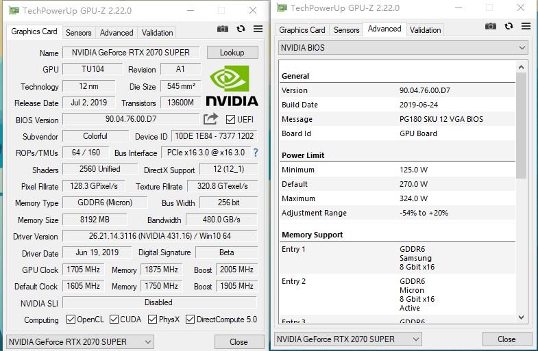 七彩虹rtx2070显卡跑分,七彩虹rtx2070ultrav28g跑分