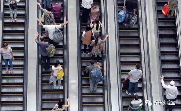 电梯扶手为什么比电梯快,电梯的扶手为什么比脚下站的要快