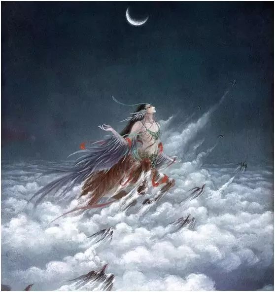 山海经异兽艺术画作,90后画家画山海经