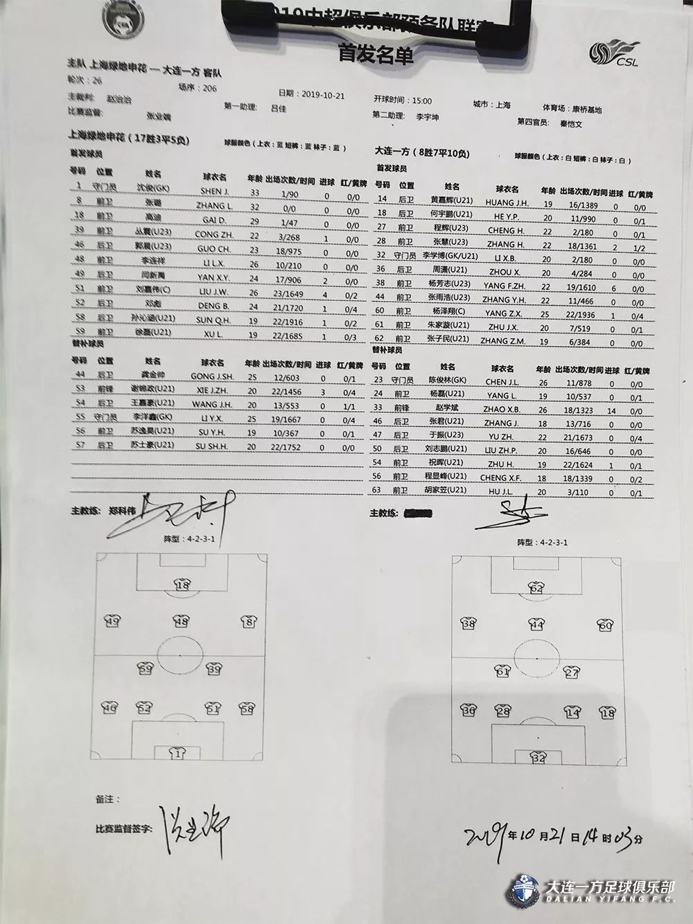 「预备队战报」张雨浩闪电进球一方1-0绿地申花