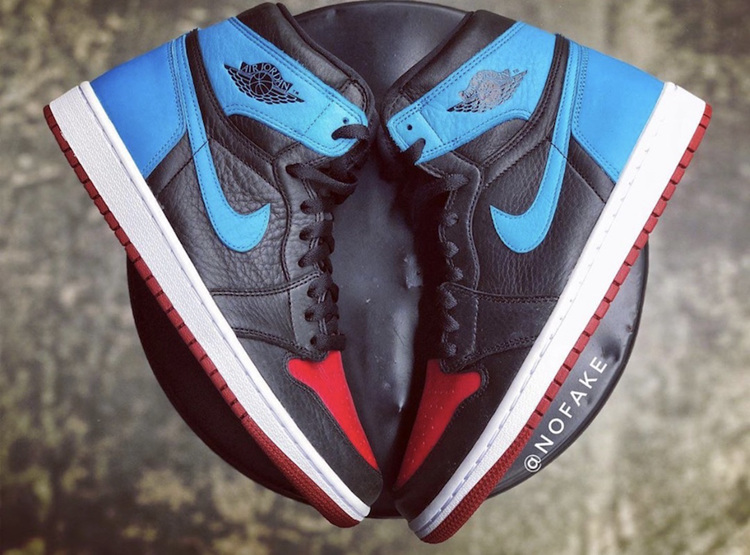 aj1反转警灯女款,aj1漆皮红蓝警灯穿搭