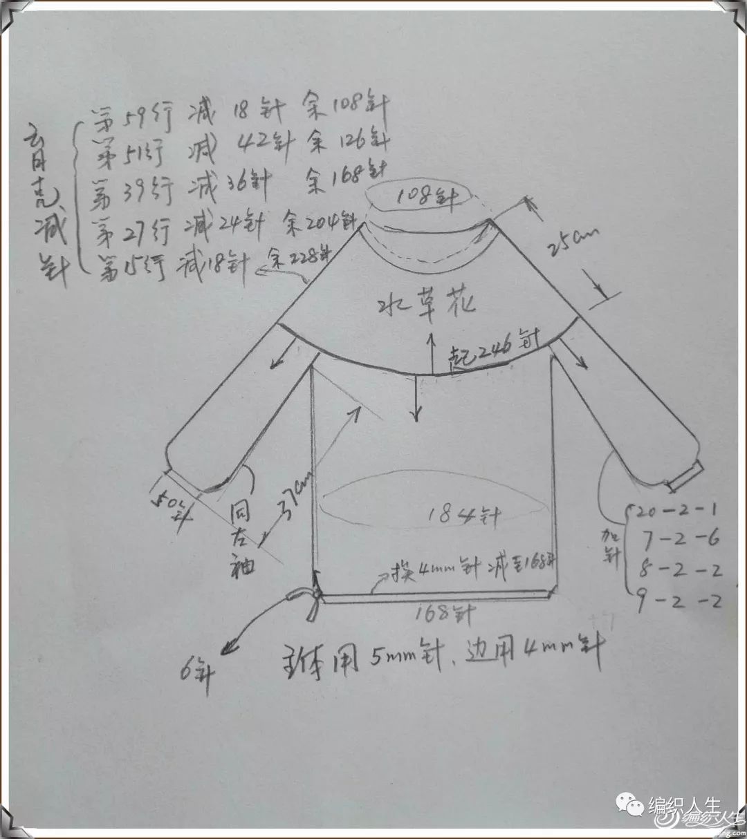珍珍从上往下织圆肩毛衣教程全集,织从上往下织圆肩毛背心方法视频