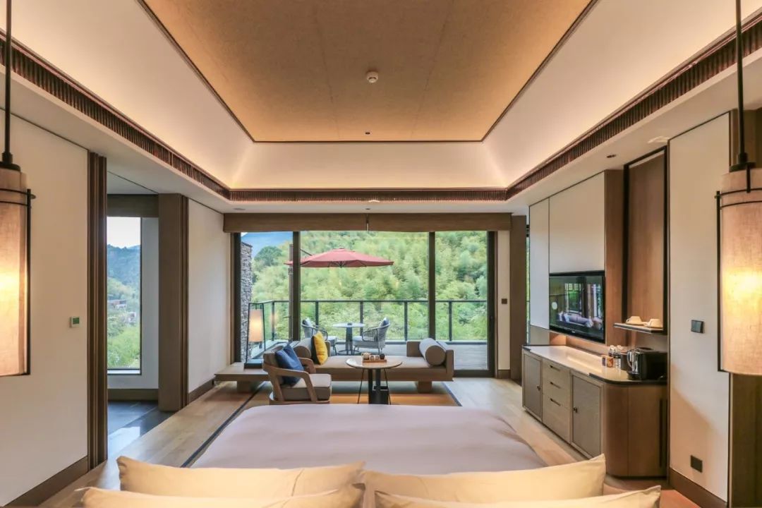 新昌安岚山居酒店,温泉入户竹林山居