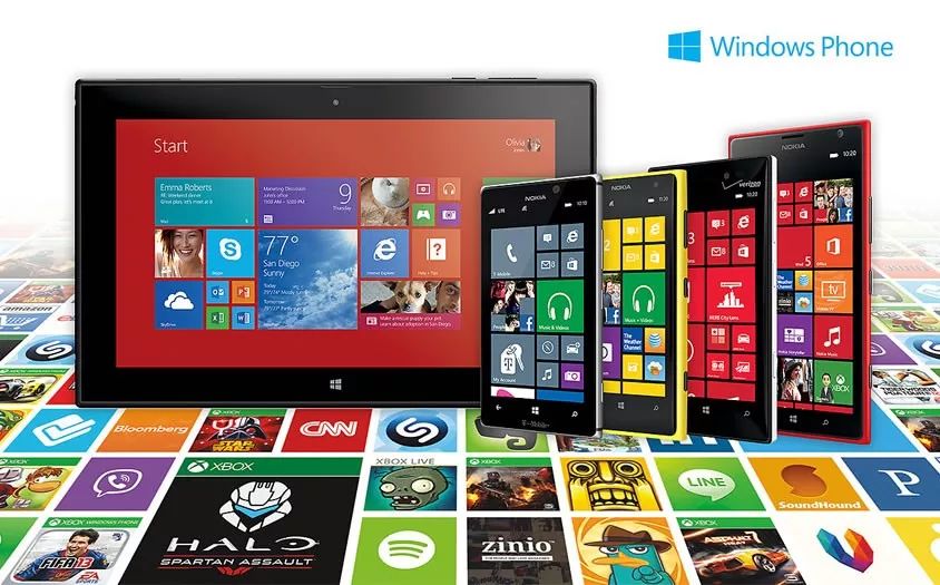 当年的windowsphone,最新的windowsphone