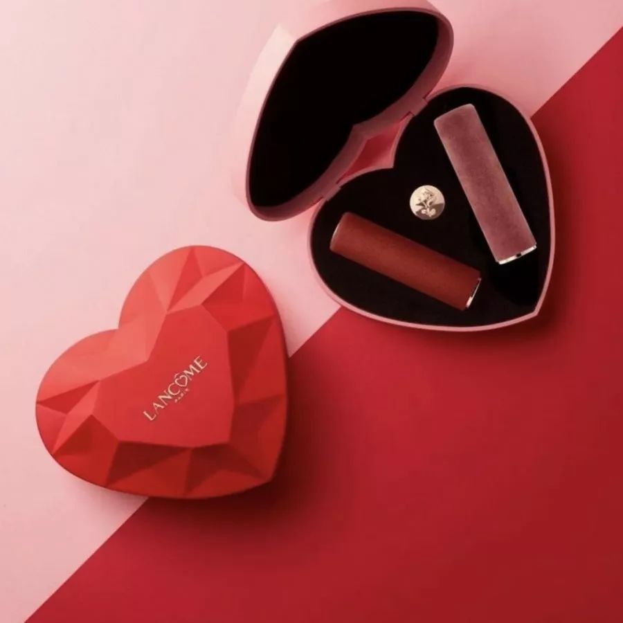 兰蔻情人节限定口红翻毛皮,兰蔻情人节限定礼盒口红丝绒