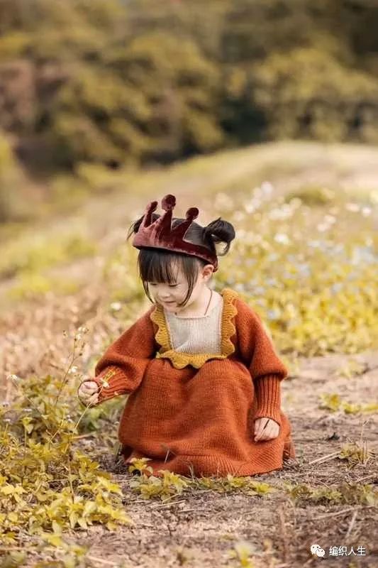 好看的毛衣女自己织的,好看又好织的毛衣花样女童连衣裙