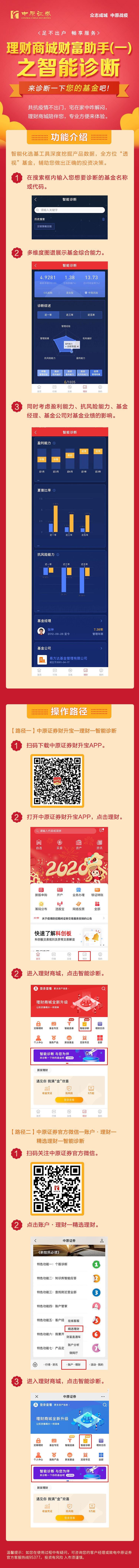 智能诊断！中原证券线上理财商城出“新招”