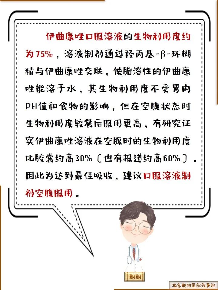 伊曲康唑口服制剂是餐后服还是空腹服？
