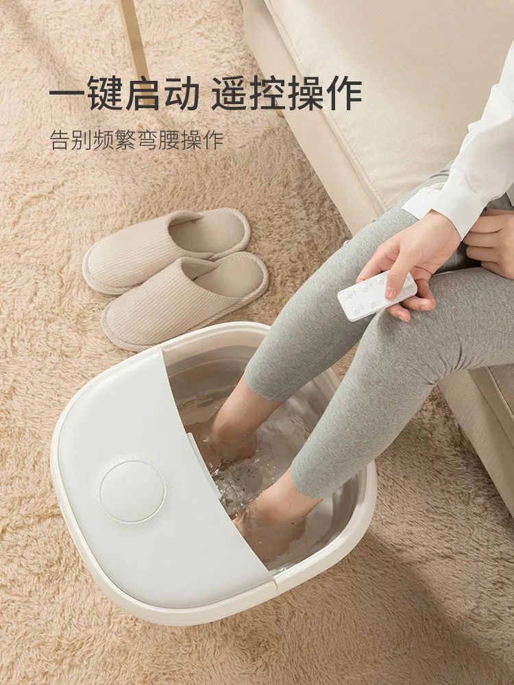 可以加热带按摩的洗脚盆,全自动折叠按摩洗脚盆