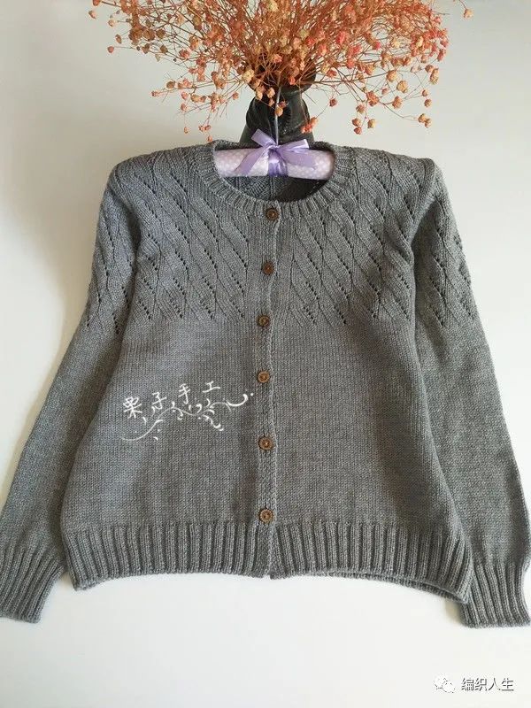 温柔风满满的女士棒针开衫图解,清冷感针织开衫