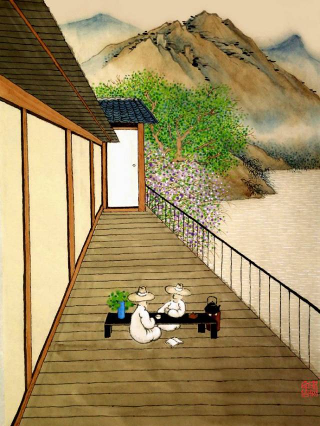 老树诗画里的夏天,老树画画中秋的诗