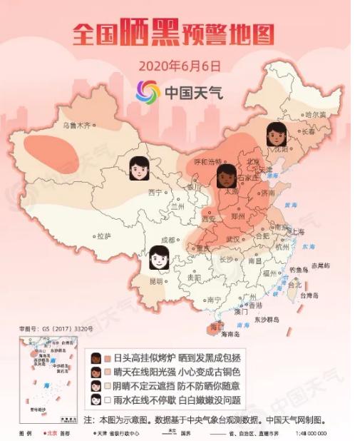 黑黑黑!晒黑预警地图来了,昆明人:看完扎心了,“秒变包拯”的节奏