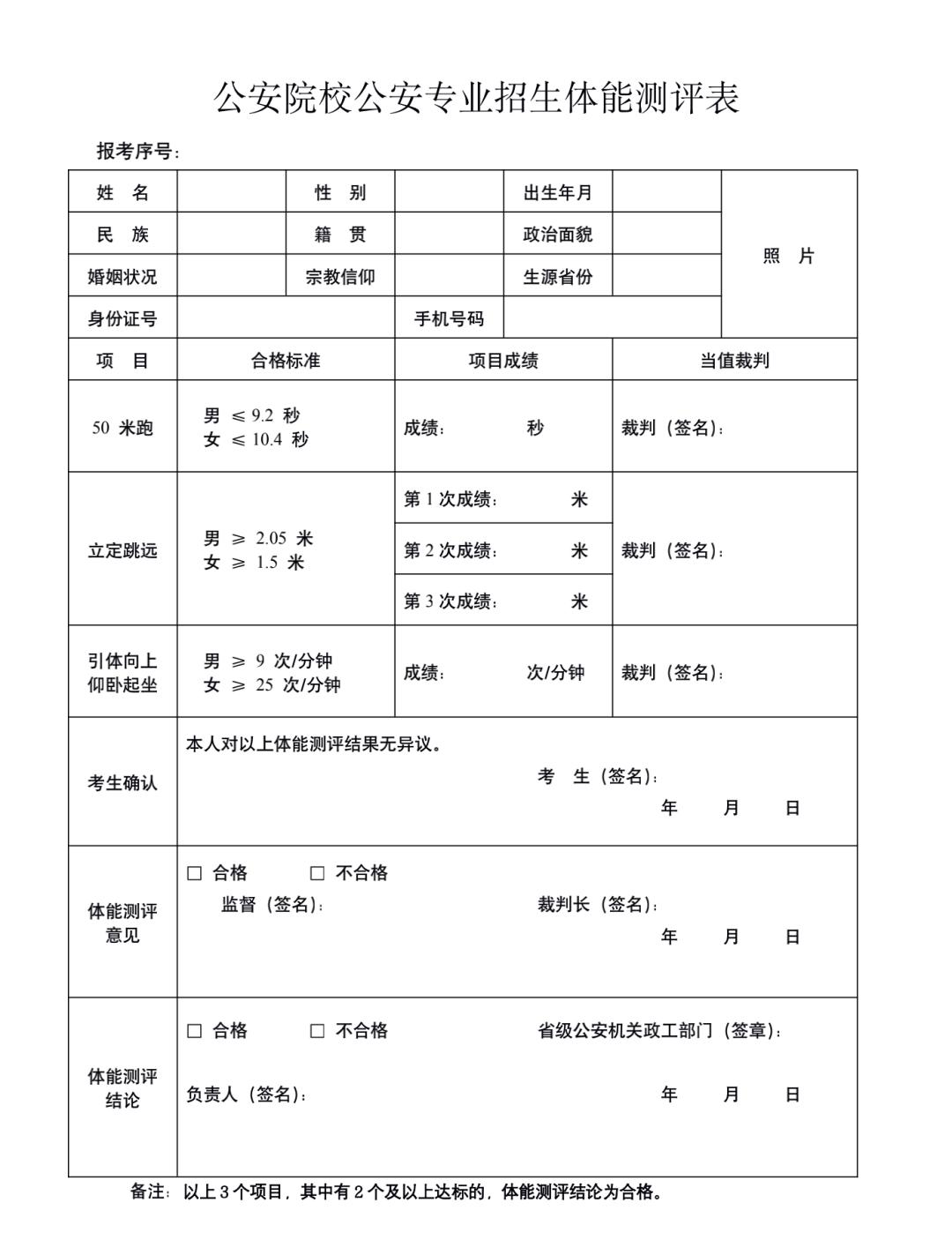 公安院校公安专业招生政审条件,公安院校公安专业体能测试标准