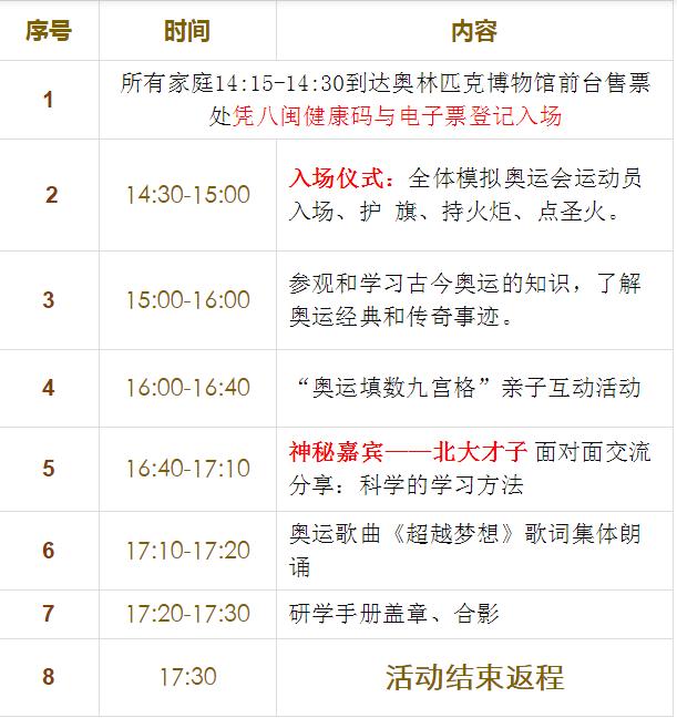暑期“奥运亲子研学+北大学霸分享”特惠日开始了