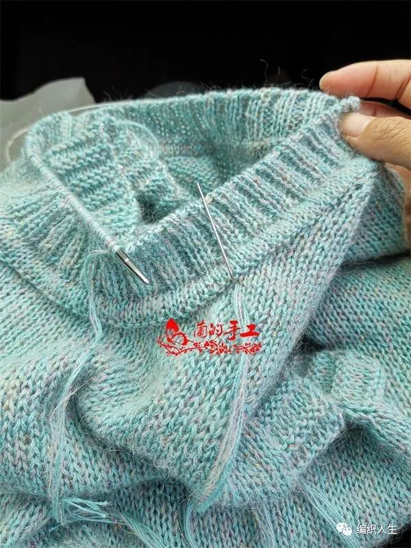 棒针背心编织女教程,两片式宝宝棒针背心