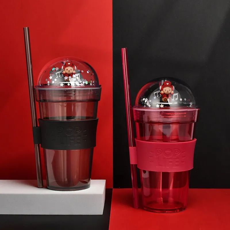 泰福高泰迪吸管杯,泰迪珍藏水杯