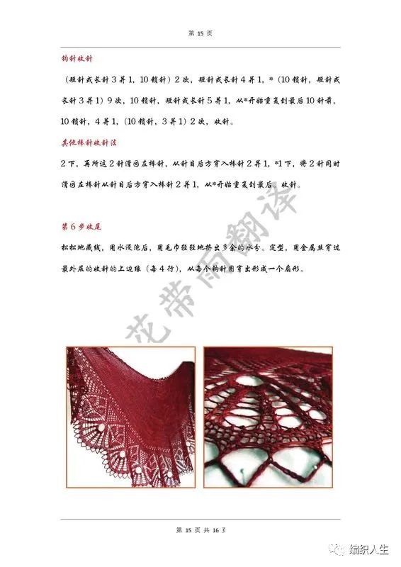 女式叶子花毛线披肩织法,花语大披肩图解