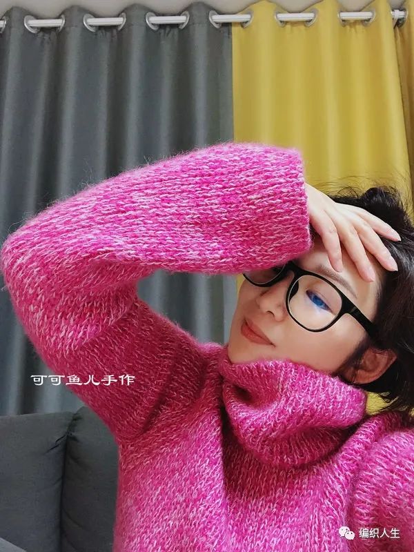 女式高领套头衫裁剪,女士春秋针织拼色套头衫