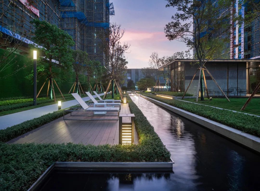 融创长乐壹号湖上样板房,景观蒙太奇