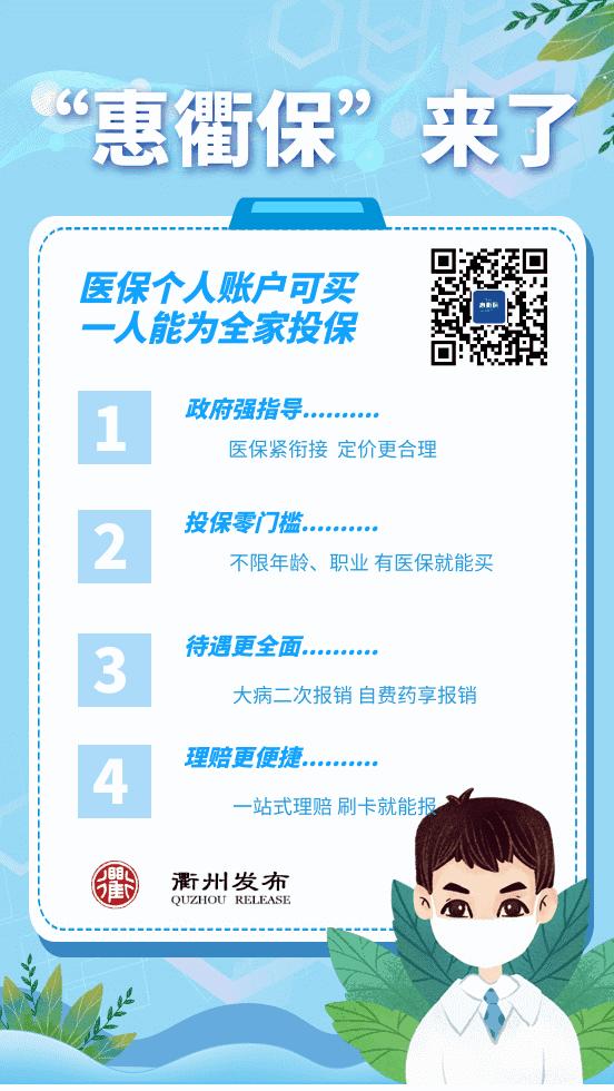 衢州城乡居民医疗险,衢州惠衢保投保时间