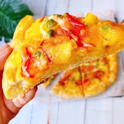 懒人制作披萨不用芝士,自制好玩的可口美味的披萨