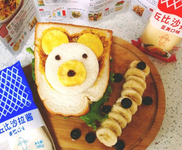 小熊三明治食谱大全及做法,小熊三明治早餐做法加芝士