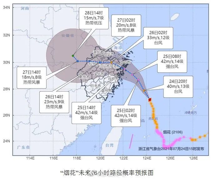 台风烟花本体已上岸,台风烟花本体已在浙江上岸