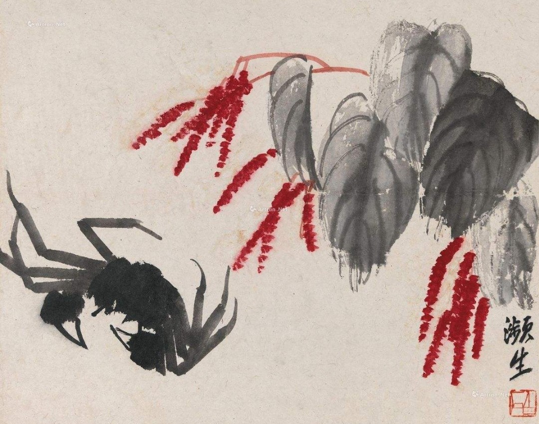 大师齐白石的一生的美术作品集,一代宗师齐白石珍贵作画记录