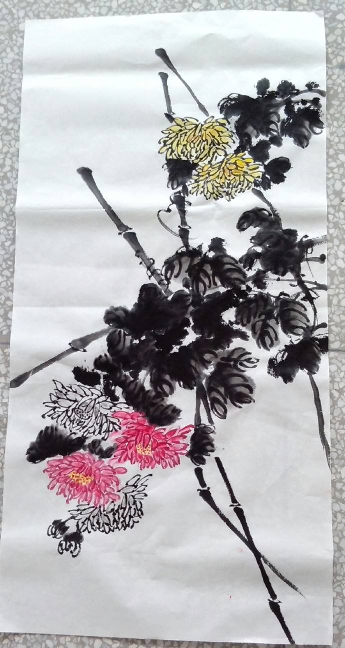 大师国画菊花作品欣赏,国画中的菊花图片