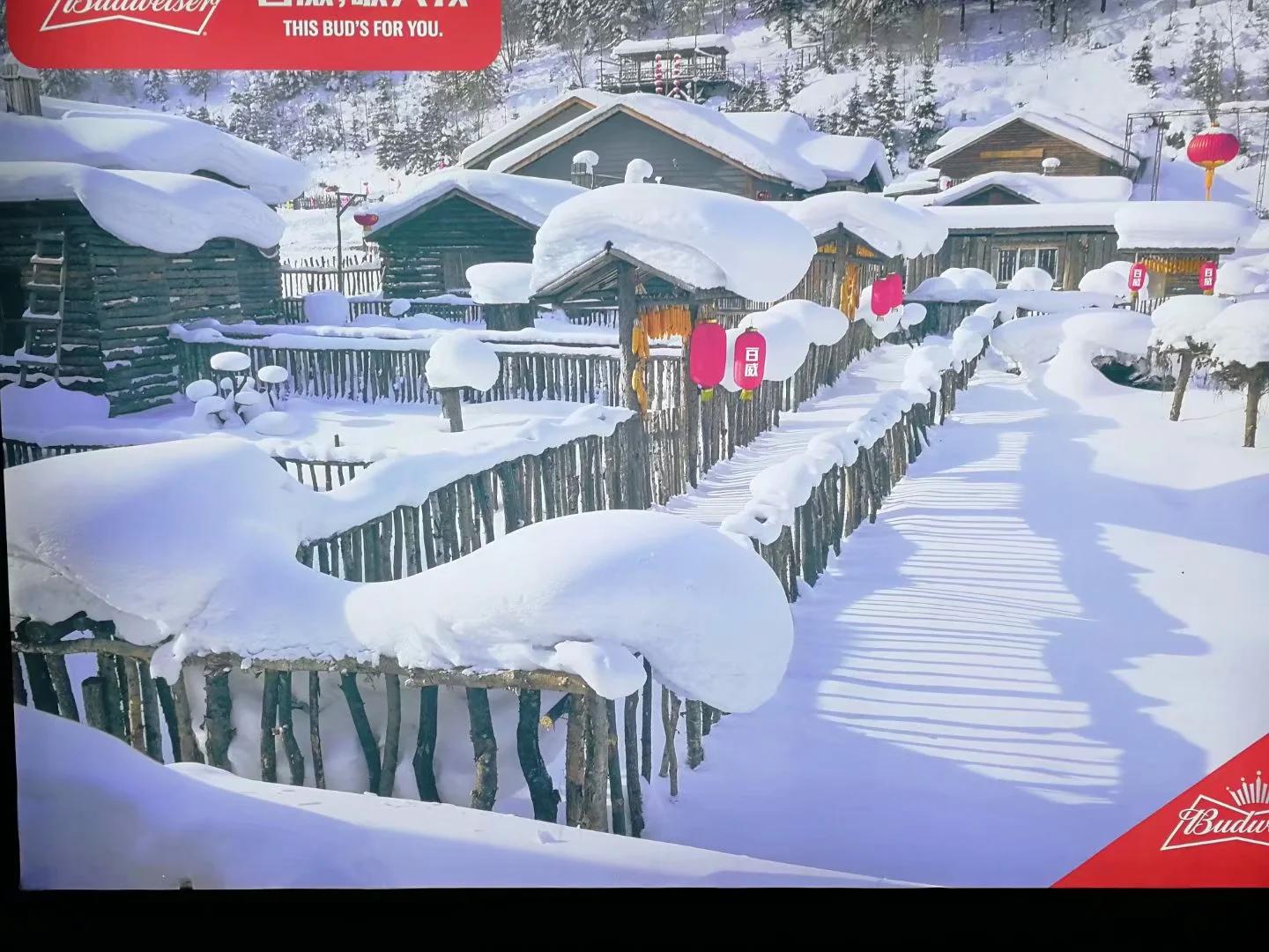 小小双峰冷凝紫气，壮美山河雪掩行踪