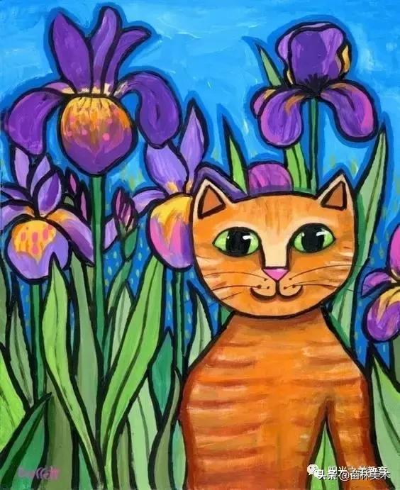 水粉作品风景清新,清凉一夏的水粉作品