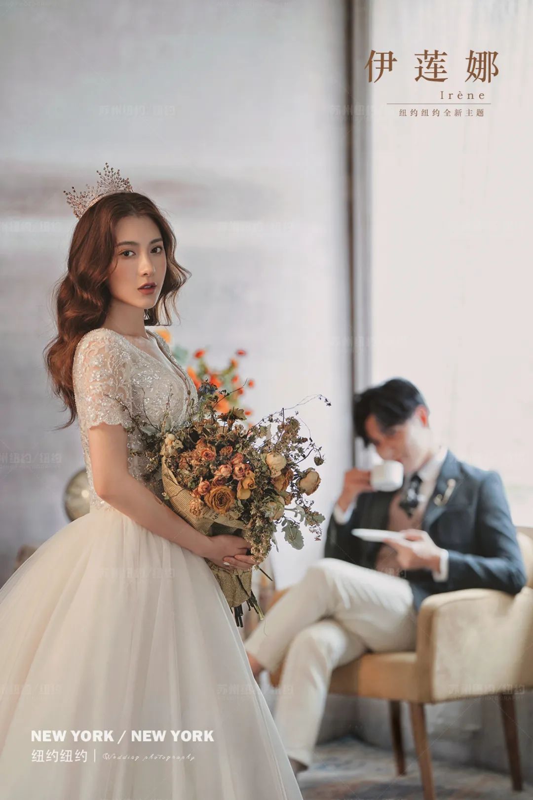 法式复古婚纱照p图,不同风格的优雅复古婚纱照