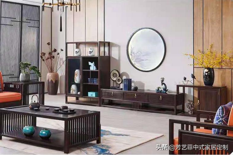 新中式客厅电视柜效果图,餐厅客厅电视柜隔断柜新中式
