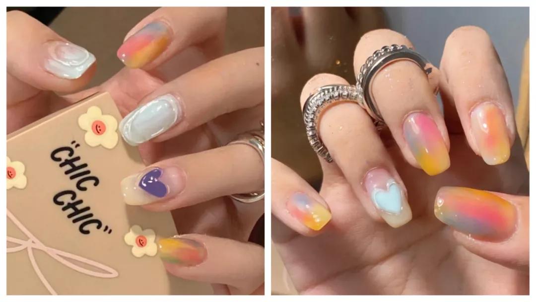 打翻了调色盘子,打翻的调色板美甲