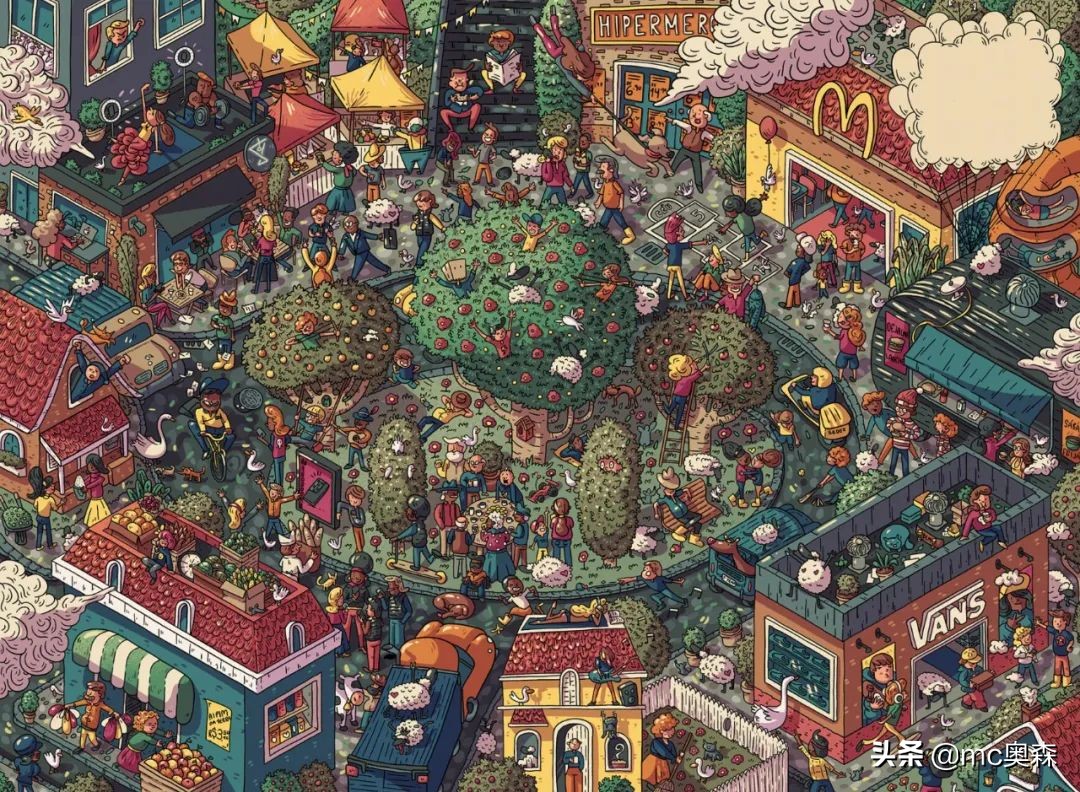 简单又能让人眼前一亮的插画配色,一组很有视觉震撼力的插画作品