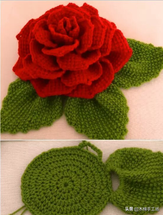 七种玫瑰花的钩编步骤,浪漫永不凋零的玫瑰花折纸