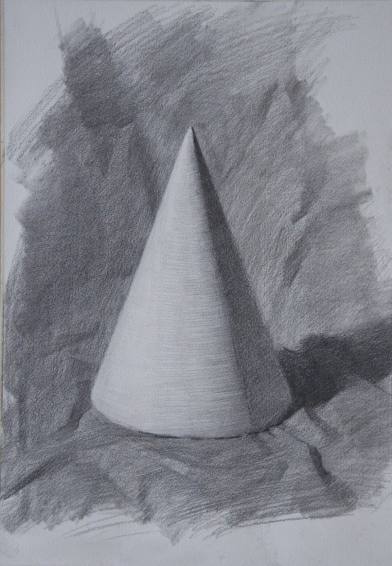 绘画教程素描三角锥,绘画石膏圆形教程