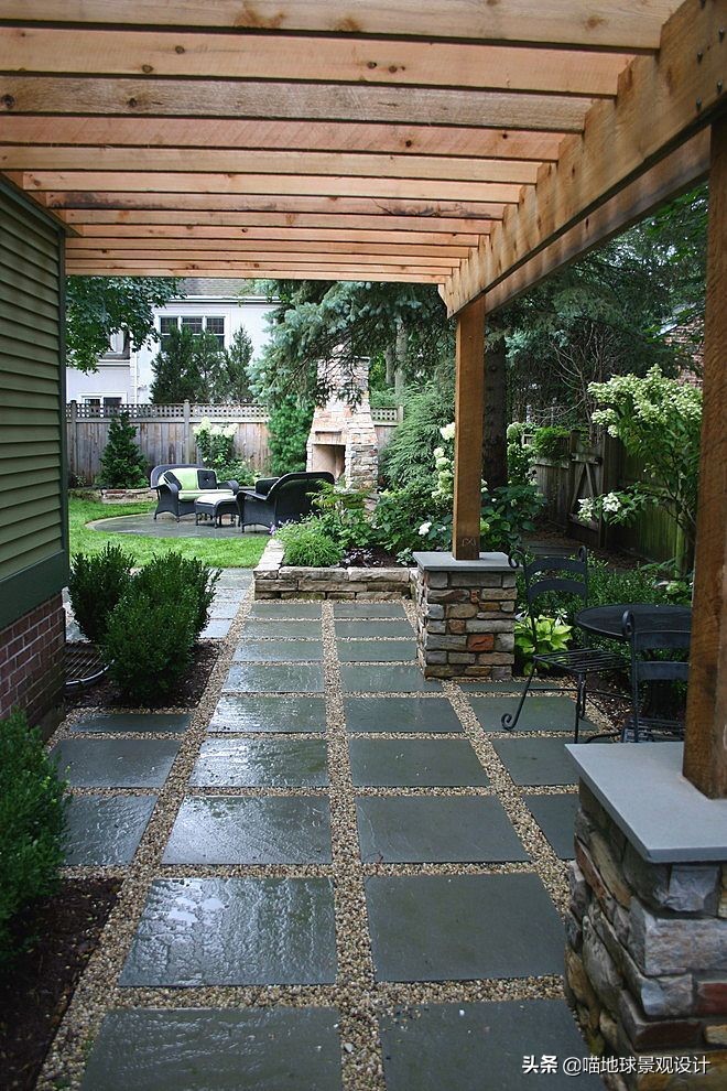 别墅庭院地面透水混凝土,别墅庭院地面铺装材料